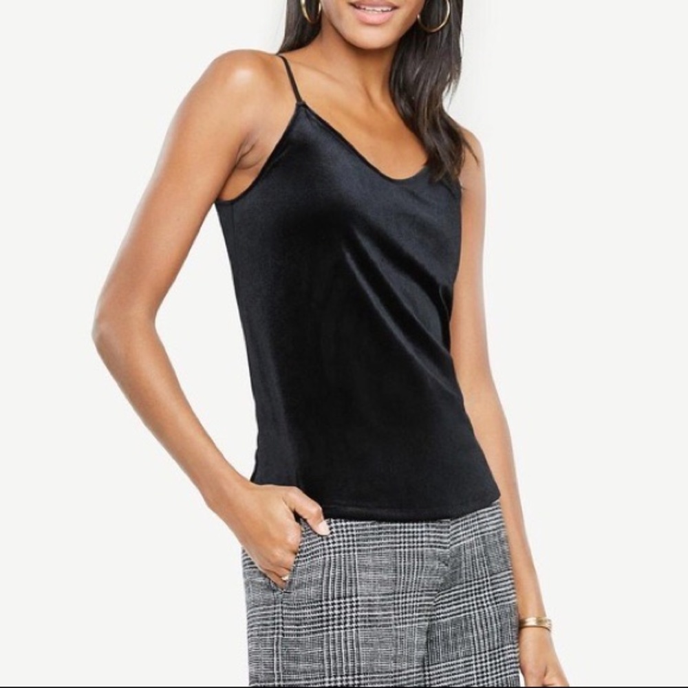Ann Taylor EUC Black Velvet Swing Camisole